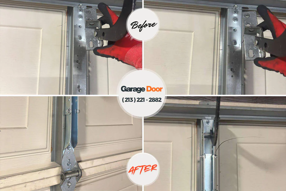 Before and after: garage door repair Salix, PA